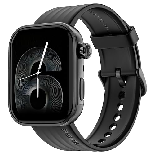 Noise Pro 6 Smart Watch:Intelligent AI, Endless AI Watch Faces, AI Companion, 1.85” AMOLED, EN2 Processor, Nebula UI 2.0, Emergency SOS, Compatible with iOS & Android(Jet Black)