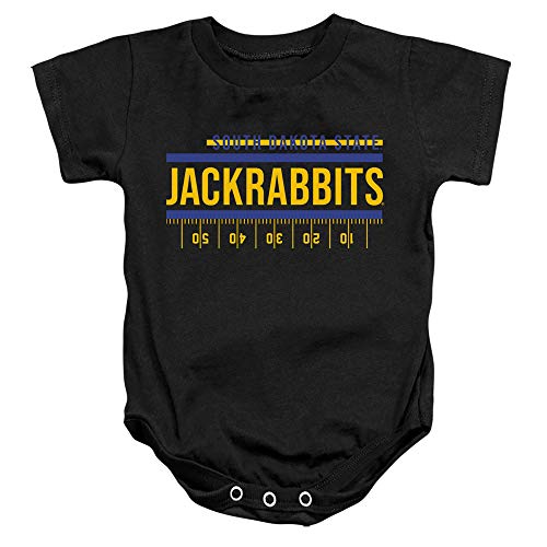 South Dakota State University Official Yardage Design Unisex Infant Snap Suit for Baby, Black, Small (6 months)