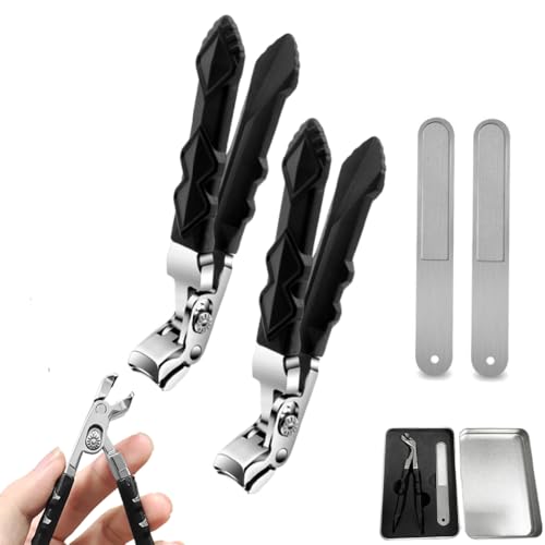 Image of Pro Nail Clippers,2025 New Nail Clipper, Pro Toenail Clippers, Large Angled Head Toenail Clippers with Wide Opening, for Seniors Thick Toenails (2 Set)
