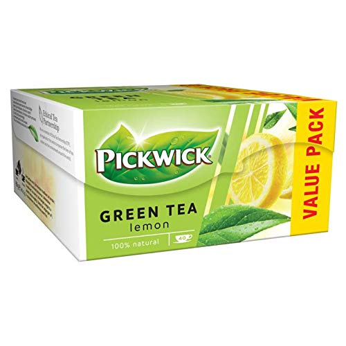Pickwick Dutch Tea | Pickwick Tea | Green Tea Lemon Value Pack 40 Pieces | Total Weight 2.82 ounce