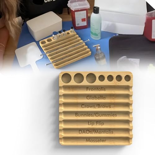 Porte-bouteille et organisateur de seringues en bambou 2 en 1