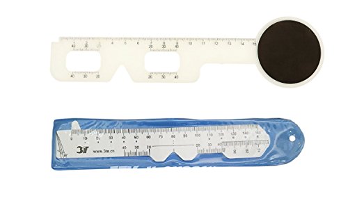 EFK-II SUPPLY Optical PD Ruler Pupil Distance Ruler Eye Ophthalmic Tool w/Occluder + Straight Edge PD Ruler Pupillary Distance Ruler PD Ruler 2 Pieces US Stock