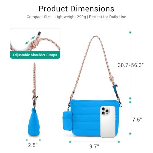 Image of ACUARIO Crossbody Bags for Women - Puffy Tote Bag Purse for Work, Travel, Shoulder Handbag with Small Wallet