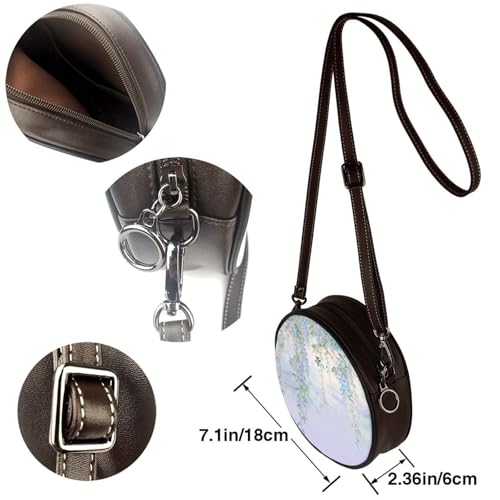 Sac à main circulaire en cuir végétalien de haute qualité - 5