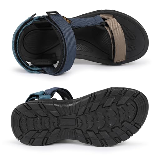 EQUICK Sport Sandals for Women, Open Toe Strap Sandal Anti-skidding Outdoor Water Sandals Comfortable Athletic Sandals for Beach-U222SLX027-Blue.gray-38 by EQUICK - Image 5