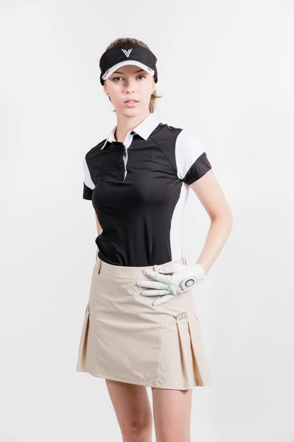 Rachel Lightweight Golf Shirts for Women, Stretch Dri-Fit Polos with Collar, Moisture Wicking Quick Dry Casual Sports