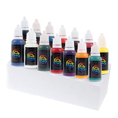 Tattoo Ink Set,14Pcs Tattoo Ink 1/2 Oz 15Ml/Bottle For 3D Makeup Beauty Skin Body Art,Tattoo Inks Pigment Kit For Professionals And Beginners Use (14 Colors,Black,Red,White Ect) #TOP5