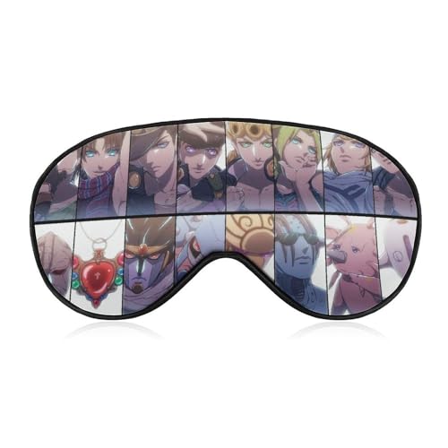 ジョジョの奇妙な冒険 アイマスク 睡眠用アイマスク 遮光率99.99%以上 目隠し シルク アイピロ 眼罩 睡眠グッズ 快眠 安眠 圧迫感なし 通気性