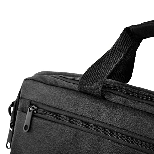 Office Box Sac Business Série mondiale, XL, 4 sections et fermetures à glissière et intérieur rembourré pour porte-documents et bande élastique, adaptable au trolley, Noir – vue 5