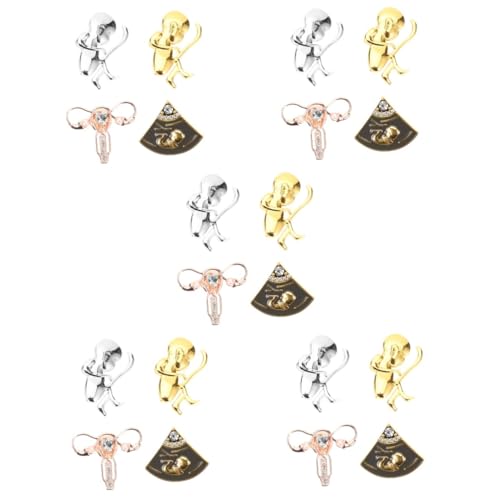 Broche d'organe humain : lot de 16 épinglettes utérus pour vêtements et écharpe de femme