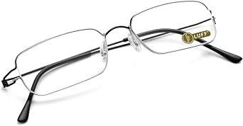 LUFF Ultra Light Reading Glasses for Men/Women,Stylish Blue Light Blocking Computer Glasses,Screwless HD Readers Eyeglasses