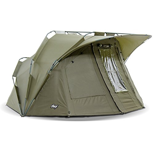 Foto von Lucx® Lion Angelzelt Bivvy 1-2 Mann Karpfenzelt Carp Dome Angler Zelt 10.000mm Wassersäule - Campingzelt
