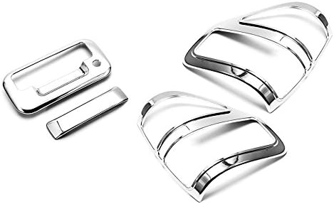 Sizver Chrome Tail Light+Tailgate Covers for 09-14 Ford F150*Without Camera Holes*