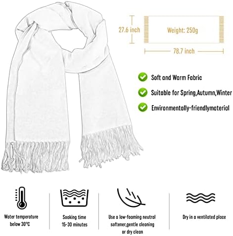 Unaone Winter Scarf for Women & Men, Womens Winter Scarf Cashmere Feel Soft Pashmina Shawls and Wraps for Cold Weather Warm