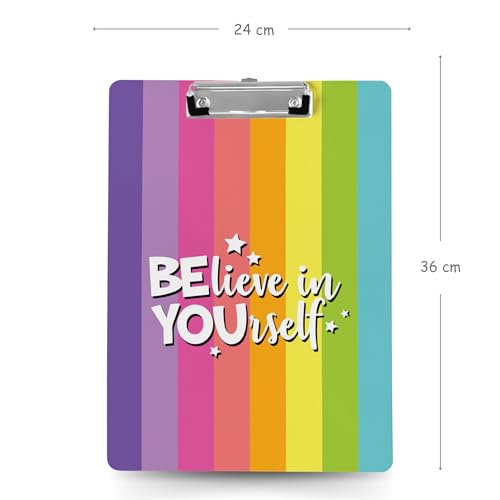 Image of Clipboard Drawing, Writing, Exam Board with Clip (Size - 24x36 cm) Sturdy, Lightweight for Office, School, College - QTS 3