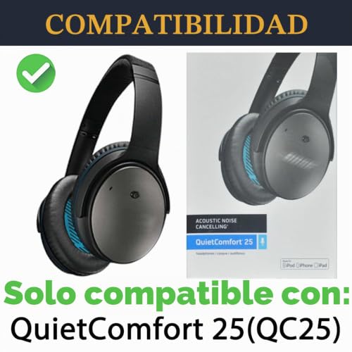 Kit recambio Bose QC25 con fundas de silicona y diadema protectora 3
