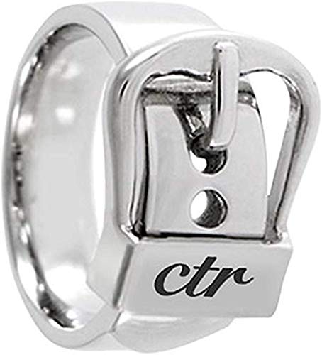 J150 Size 8 Stainless Steel Buckle Ctr Ring Mormon Lds Unisex One Moment In Time #TOP1