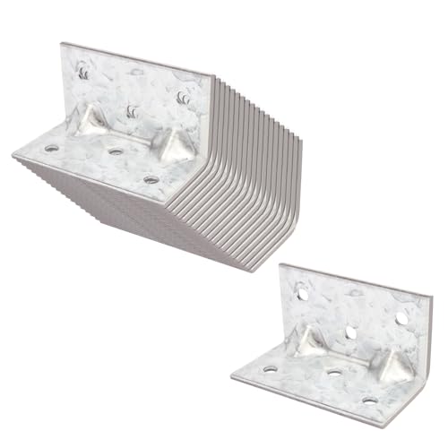 eoere 20 PCS 2-3/8" x 2-3/8" x 1-1/4" Steel L