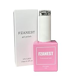 FZANEST Hot Pink Gel Nail Polish,15ml Gel Polish Manicure DIY Long-lasting Lacquer Shiny Color UV LED Soak Off D38
