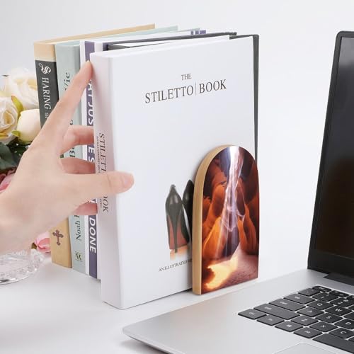 Sujetalibros resistente para evitar caídas de libros, madera Antelope Canyon universal 7