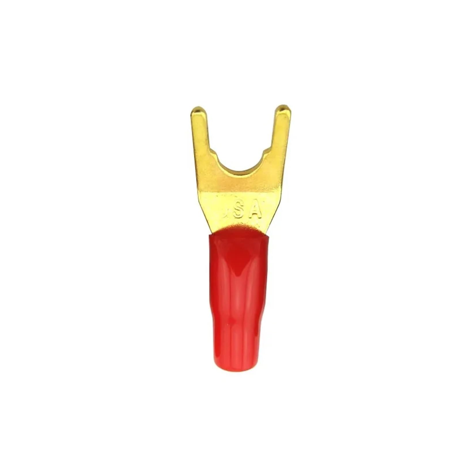 Lot de 4 fiches bananes en forme de Y en forme de U plaqué or pour câble de haut-parleur sans soudure HCHDTDT (10 pièces)