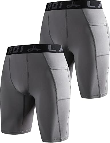 LAFROI Men's Quick Dry Cool Compression Fit Tights Shorts Waistband-YSK09
