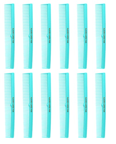 Allegro Combs 420 Hair Combs Barber Comb Set Hair Cutting Pocket Styling Combs For Hair Stylist Wide And Fine Set 12 Pk. (Fresh Mint) #TOP4