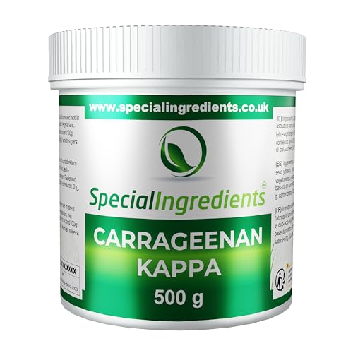 Special Ingredients - Special Ingredients Carraghénane Kappa en poudre 500g - Gélifiant pour cuisine moléculaire, gels souples et élastiques, convient aux véganes, sans gluten et sans OGM - Qualité supérieure
