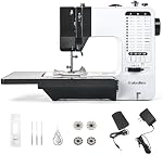 Mini Machine à coudre pour débutants par Galadim (Table d'extension inclus), Machine à coudre portable avec 38 Pioches intégrées, couture inversée et LED lampe GD-056-CA-A12