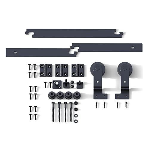 CCJH 3FT/36'' Bi-Folding Sliding Barn Door Hardware Kit Heavy Duty for 2 Doors[Hardware Kit Only, No Door ] - Thumbnail 6