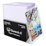 Guard-it 50 Pack Clear Toploaders – Thick Rigid Hard Card Sleeves for Trading Cards – Compatible with Pokemon, Sports Cards and MTG