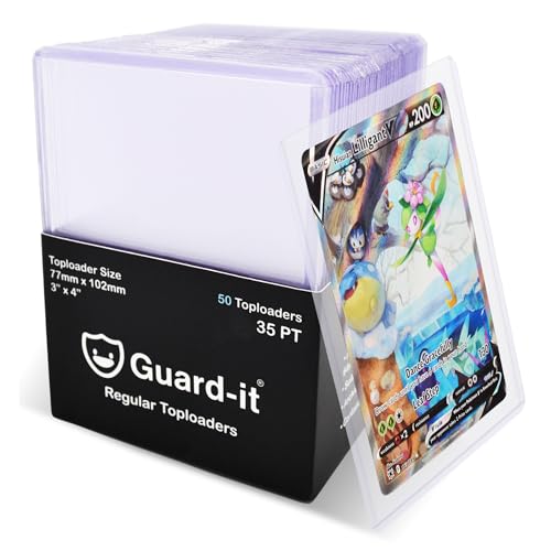 Guard-it - 3"x4" Clear Toploaders, Thick Hard Card Sleeves - Compatible with Pokemon, Sports and Magic The Gathering (50 Pack)