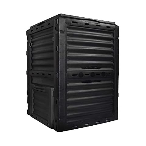 Garden Compost Bin from BPA Free Material, 80 Gallon(300 L), Easy Assembling, Large Capacity, Fast Creation of Fertile Soil (Black) Cover