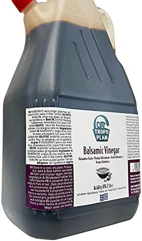 TrofoPlan - Greek Giga Balsamic Vinegar 2L + Le Terre di Colombo - 100% Italian Extra Virgin Olive Oil - Ribbed Bottle with Mechanical Cap 2L