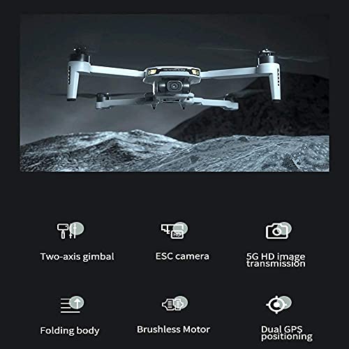 YYAI-HHJU GPS-Drohne, 4K-GPS-Drohne Quadrocopter Mit Hd 2-Achsen-Servo-Gimbal-Kamera Anti-Shake Follow Me Rc… – Bild 4