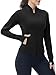 YSENTO Damen Sportjacke Laufjacke Funktionsjacke Wanderjacke Leicht Langarm Yoga Gym Sport Oberteil Atmungsaktive mit Daumenloch(Schwarz,XL)