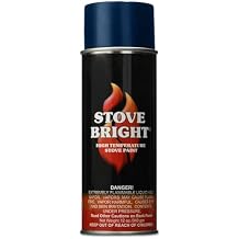 Stove Bright - High Temp Spray Paint | Metallic Blue Spray Paints | Satin Finish For Wood Stoves, Fireplaces, Bbqs, Mufflers | Rust, Scratch & 1200f Heat Resistant Spray Paint For Metal | 12oz Can