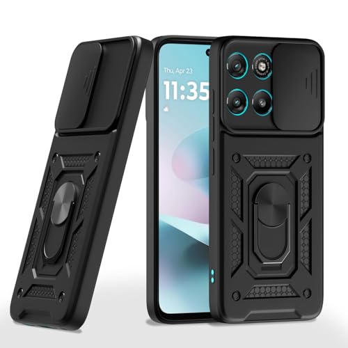 Image of Luxe Back Cover for Motorola G Max 5G / Motorola G57 Power 5G / Motorola G67 Power 5G | D10 Tough Armor Case | Sliding Camera Shield | 360 Protection | Kickstand Ring Holder | Military-Grade