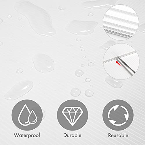 6 Pack Large Blank Yard Signs With Stakes, 18 X 12 Inches White Garden Yard Signs Yard Sale Signs Corrugated Plastic Signs For Party Decorations,Garage Sale, Guidepost, Open House #TOP3