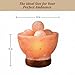 POHS Himalayan Pink Salt Fire Bowl Lamp with 5 Massage Balls, dimmable Switch Electrical Cord, with Replaceable Bulbs, Premium Wood Base.