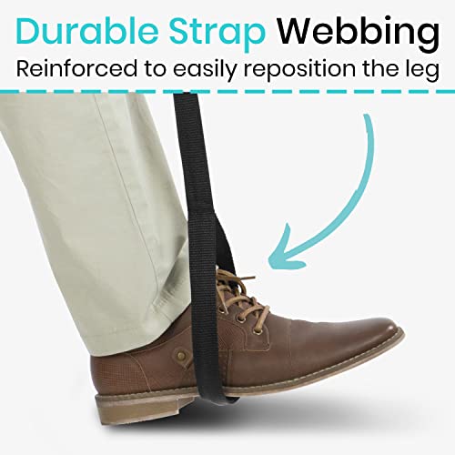 Vive Leg Lifter Strap (44 Inch) - Rigid Foot Loop, Hand Grip For Adult, Senior, Elderly, Handicap, Disability, Pediatrics - Long Band Mobility Aid For Car, Bed, Couch, Hip Replacement, Wheelchair #TOP5
