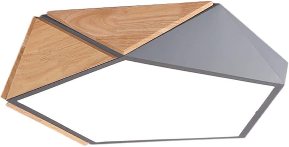 Dimmable LED Ceiling Light Fixture with Remote Control - 24W Acrylic Lamp for Bedroom, Kitchen, Dining Room, Hallway Adjustable Color Temperature 3000K-6000K(Natural Gray)