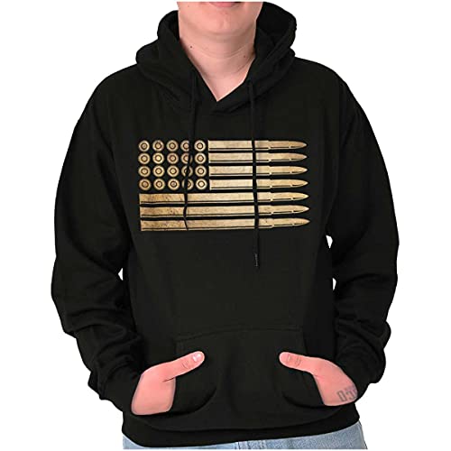 Brisco Brands Ammo Bullet 2Nd Amendment Flag Hoodie Sweatshirt Women Men #TOP7