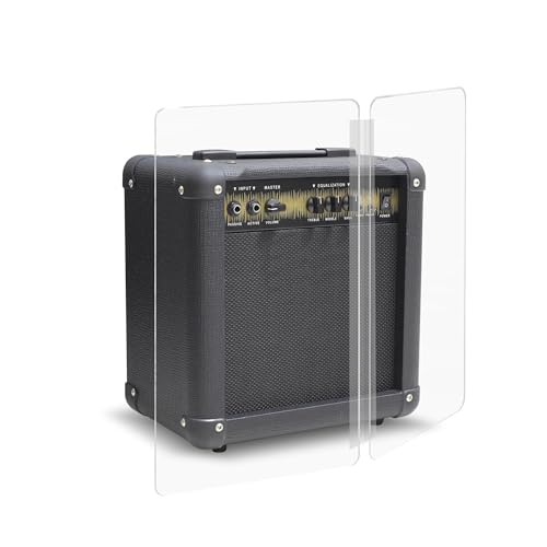 PENNZONI Amp Shield, Amp Acrylic Shield, Guitar Amp Shield, Clear Acrylic Panel Amp Shield with Plastic Hinges (2 Panels, 2ft x 3ft)