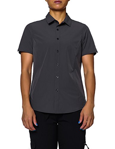 Unitop Women's Silver Ridge Lite Short Sleeve Shirt Gray M