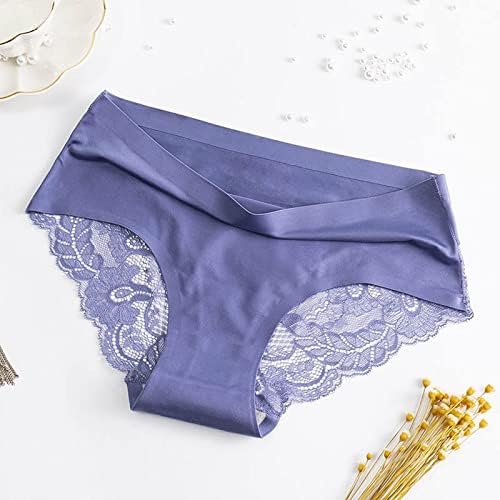 DFEK Comfy Stretchy Womens Bikini Underwear Thongs for Women Lace Up Hollow Out Underwear Lace Panties Panty Sexy Crochet High Waisted