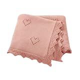 Baby Blanket Cotton Crochet Newborn Neutral Nursery Swaddling Blankets Soft Knitted Boys Girls Receiving Crib 30x40 Inch