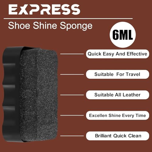 Loopeer 12 Pcs Shoe Shine Sponge Bulk 0.2 oz Instant Leather Shoes Shiner Care for Boots, Leather Accessories Quick Cleaning(Practical) - Thumbnail 3