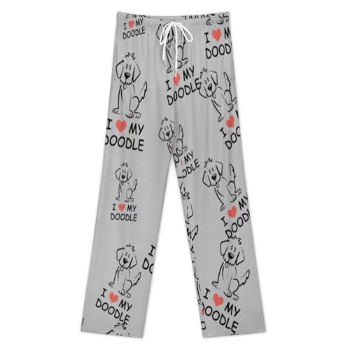 I Love My - Goldendoodle Sleeping Pajama Pant for Men Casual Lounge Pocket Drawstring Sleepwear Sleep Pants3