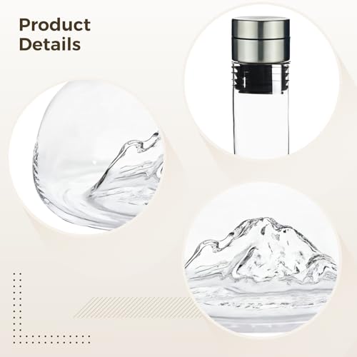 Elegant Glass Mountain Whiskey Decanter, 40 Oz 1200 Ml Lead-Free Liquor Decanter, Wine Decanter For Bourbon Vodka, Gift For Men Women, Father'S Day Birthday